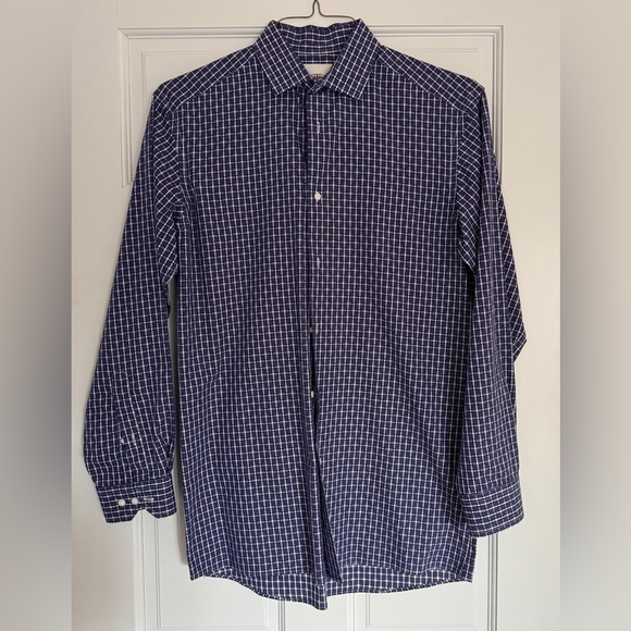 Ben Sherman Tailored Slim Fit Stretch Button Down Long Sleeve Shirt Mens15 32/33 - Picture 1 of 5